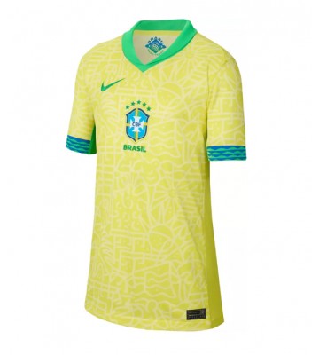 Brasilien Hjemmebanetrøje Dame Copa America 2024 Kort ærmer